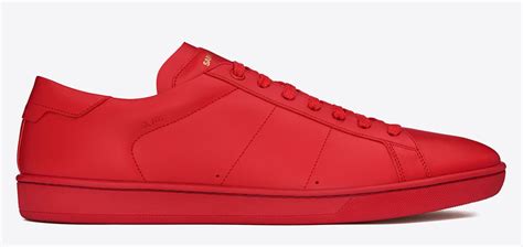 ysl sneakers red